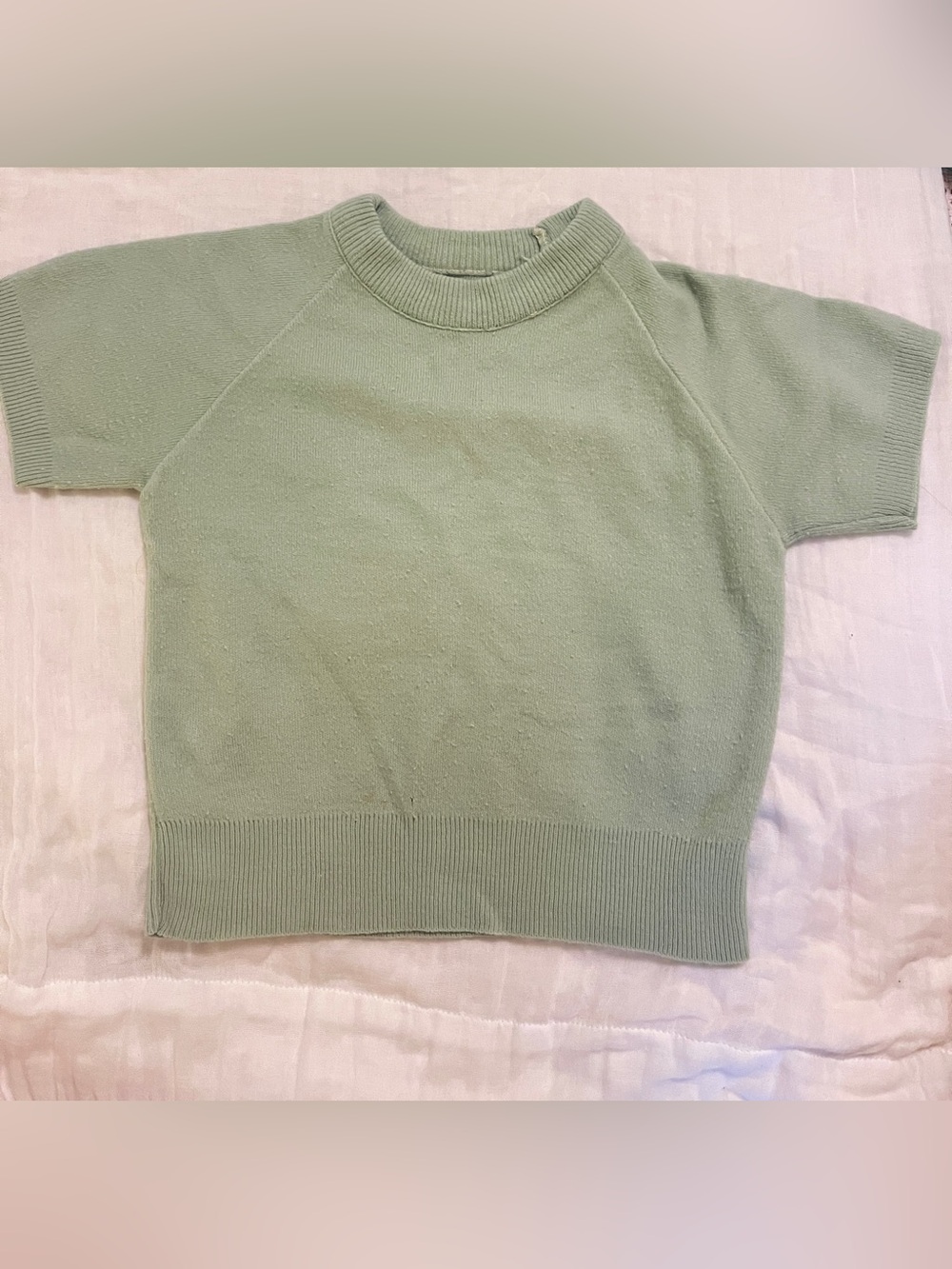 Vintage Mint Green Knit Top